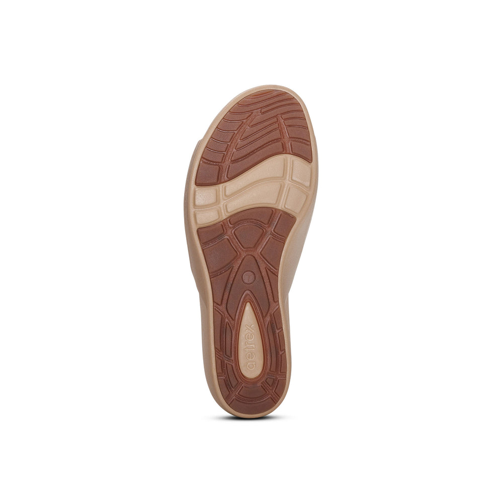 
                      
                        Jamie Wedge Womens Tan Shimmer - Aetrex PH -
                      
                    