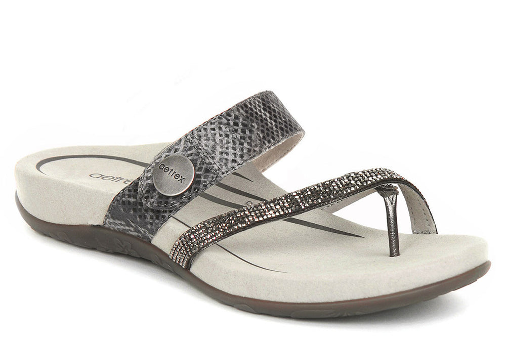 Izzy Sparkle Womens Pewter - Aetrex PH -