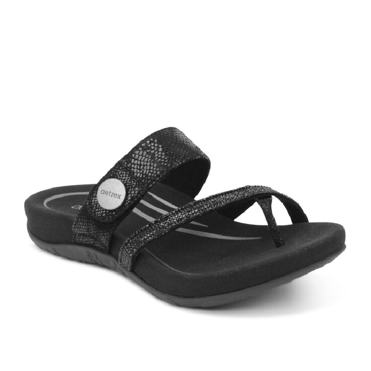 Izzy Sparkle Womens Black Aetrex PH